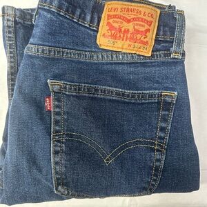 Levi's Blue Denim Jeans 505 zip fly 34x34